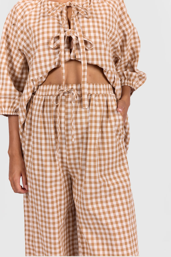Posey Pants | Caramel Gingham