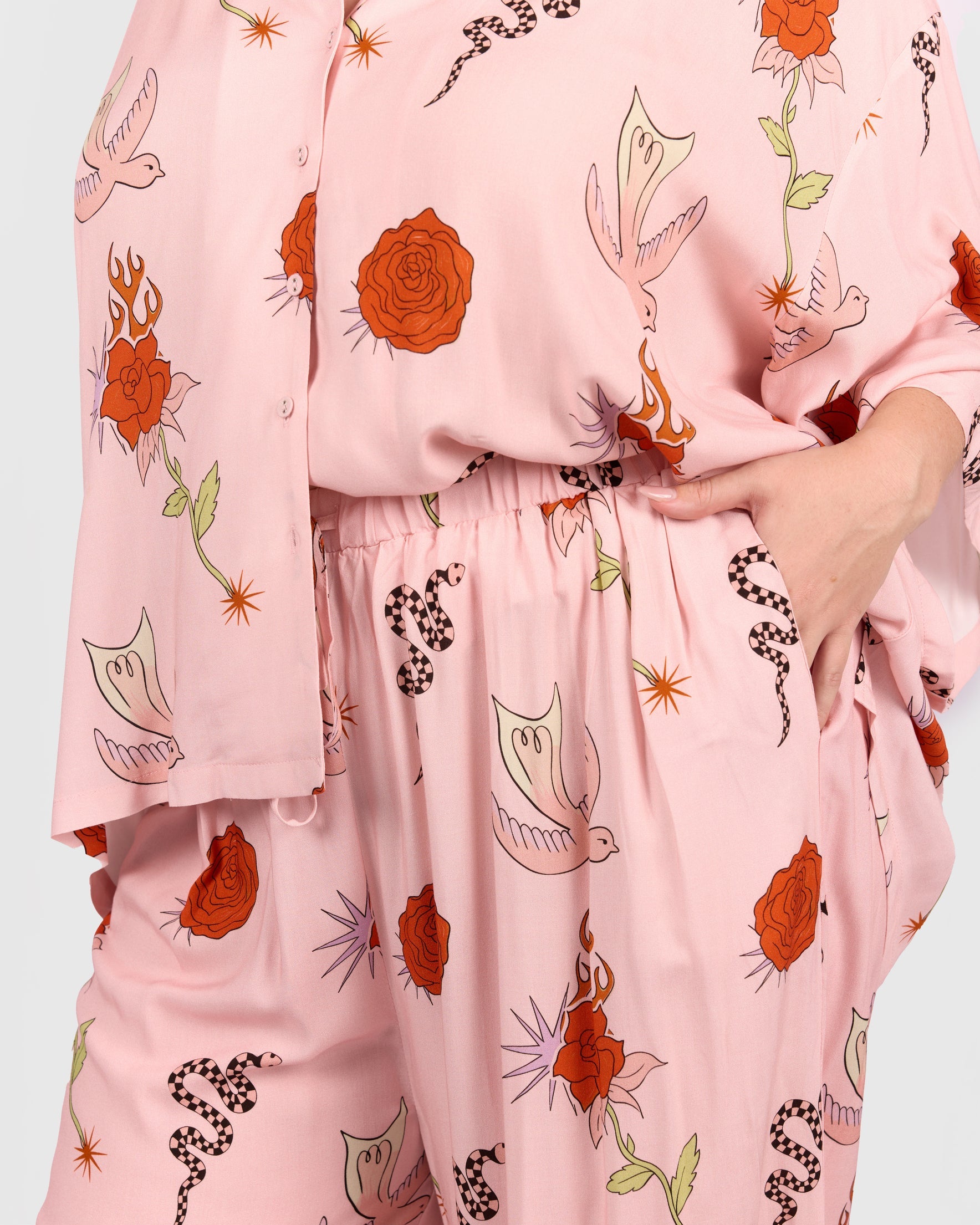 Posey Pants in Desert Rose - Maternity and Postpartum Pants - The Lullaby Club