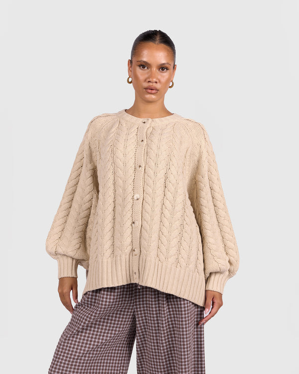 Georgia Knit Cardi | Beige