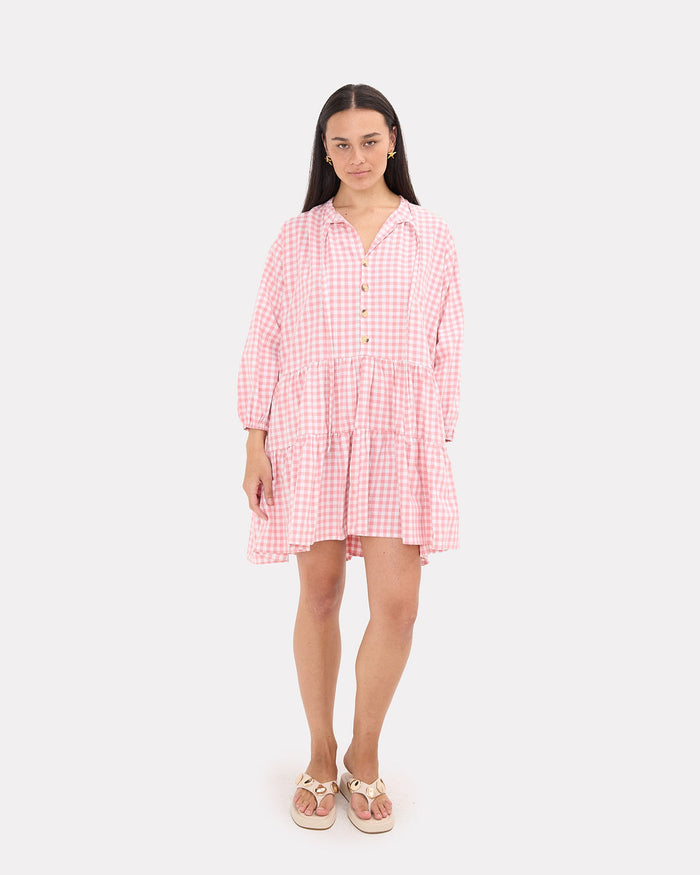 FINAL SALE | Avalon Smock Dress | Candy Gingham