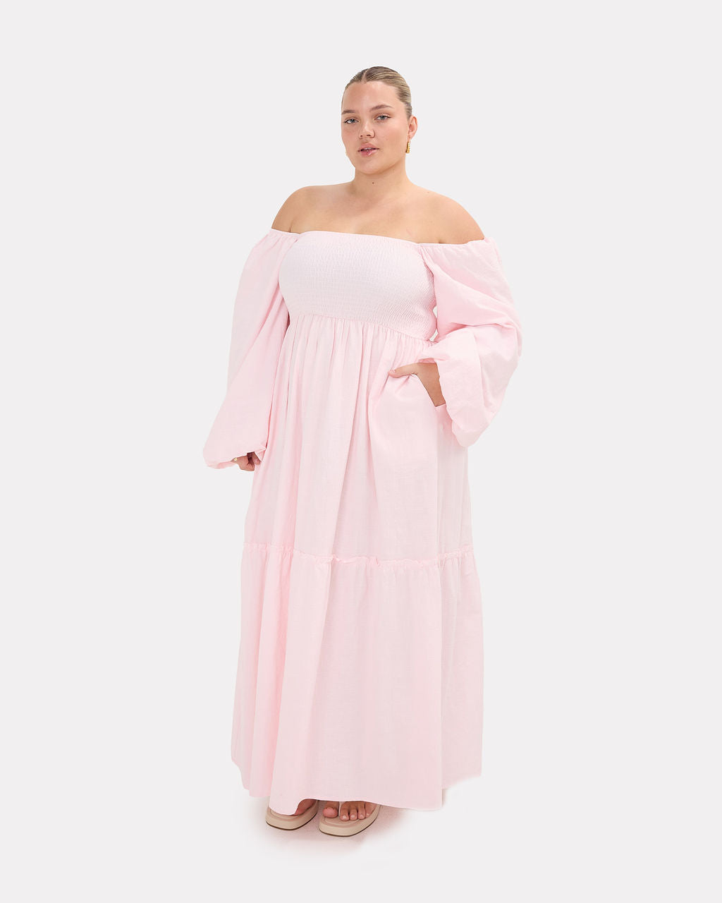 Izzy Maxi in Pink | Bump Friendly Dress | The Lullaby Club