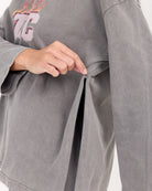 Long Sleeve Essentials Tee in Rebel Heart - Breastfeeding Access - The Lullaby Club