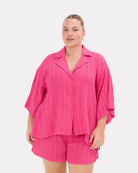 Matilda Shorts in Flamingo Crepe - Extended Size Range AU 6-26 - The Lullaby Club