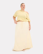Mia Skirt in Lemon | Adjustable Elastic Waistband | The Lullaby Club