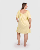 Ocean Nightie in Lemon - Pregnancy & Postpartum Friendly - The Lullaby Club 