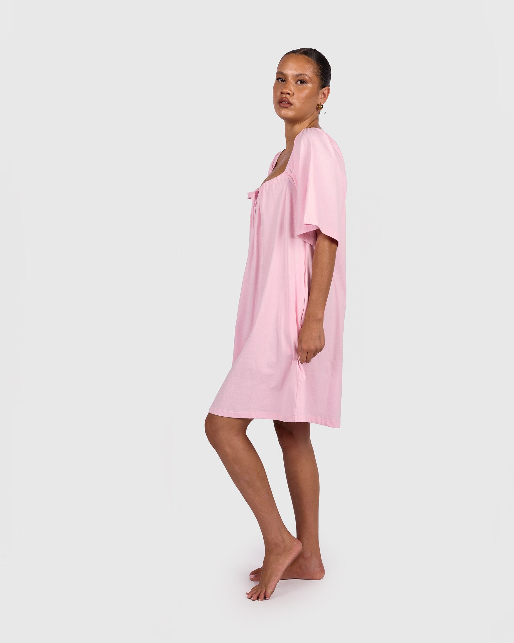 Ocean Nightie in Rosette - Pregnancy & Postpartum Friendly - The Lullaby Club 