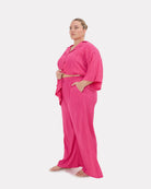 Posey Pants in Flamingo Crepe - Size Inclusive AU 6-26 - The Lullaby Club