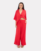 Posey Pants in Red Crepe - Size Inclusive AU 6-26 - The Lullaby Club
