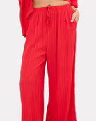 Posey Pants in Red Crepe - Maternity Friendly Pants - The Lullaby Club