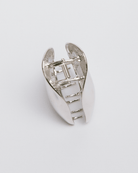 Silver metal alloy hair clip 